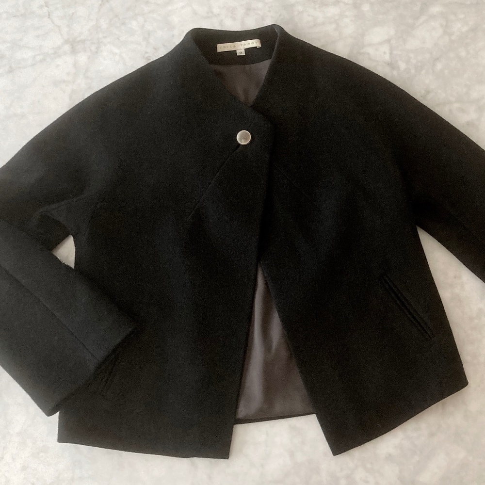Erica Tanov Short Wool Jacket Black